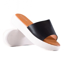 Encor Černé pantofle na platformě černý