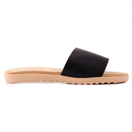 TRENDI Třpytivé pantofle černý