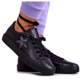 Kožené tenisky Star Big Star JJ274243 Black černý