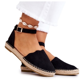 PE1 Dámské Espadrilky Se Sponou Black Bonetti černý