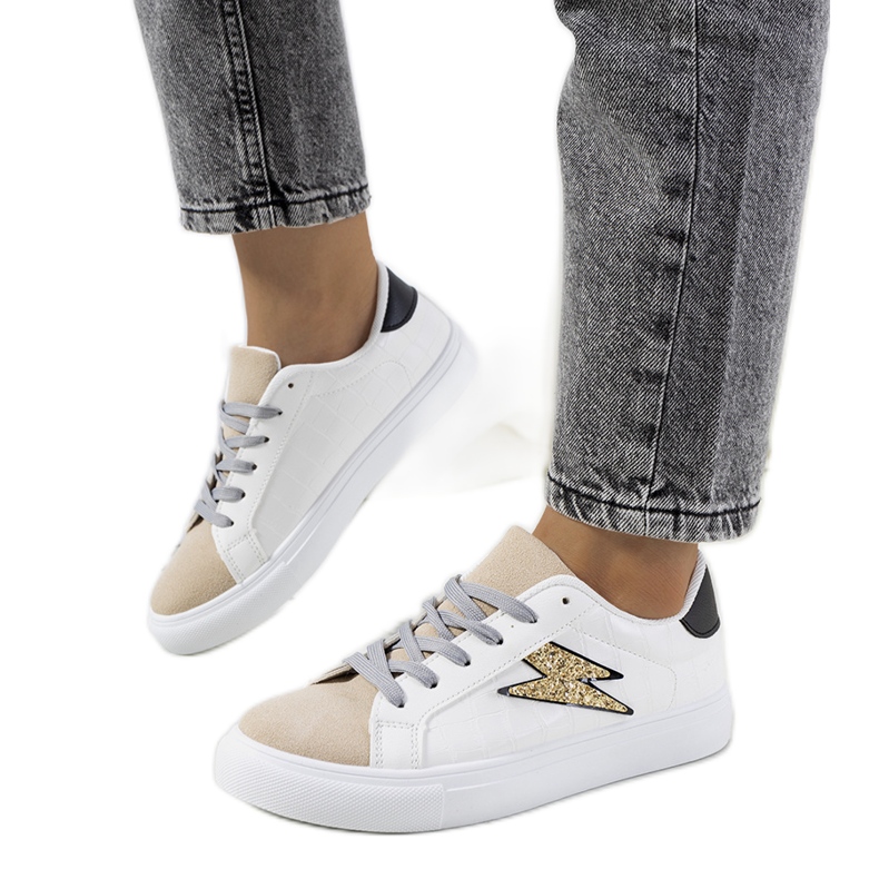 Bílé a béžové tenisky Dings béžový Bílé a béžové tenisky Dings béžový