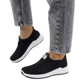 Černé tenisky s kubickými zirkony Maasje černá