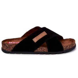 Pánské pohodlné pantofle Big Star JJ176005 Black černá Pánské pohodlné pantofle Big Star JJ176005 Black černá