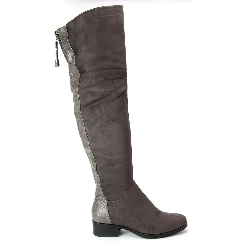 Šedé kozačky Filippo DKZ379 / 17 Gr hnědý šedá