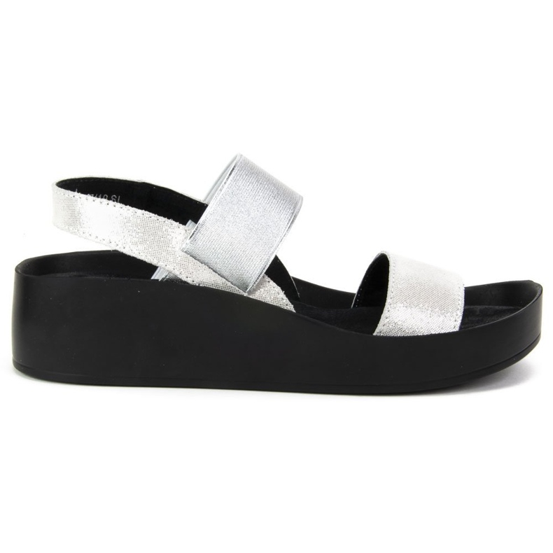 Sandály Filippo DS767 / 19 Si Silver stříbrný šedá Sandály Filippo DS767 / 19 Si Silver stříbrný šedá