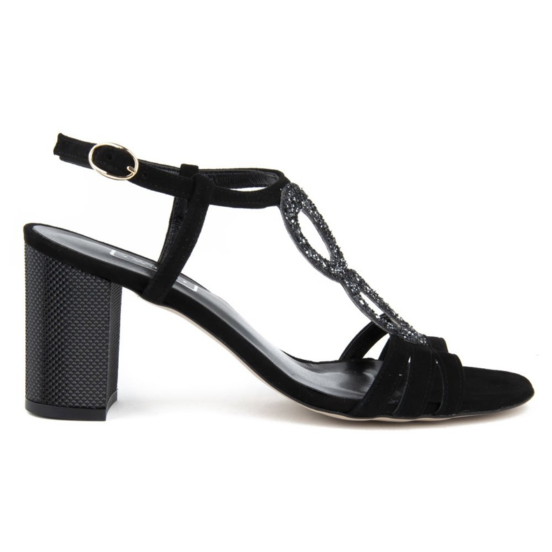 Sandály Filippo 1453 černé semišové černá