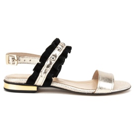 Sandály Filippo 500 Black / Gold černý zlatý