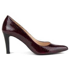 Lodičky Filippo F155 Bordo Crocodile červený
