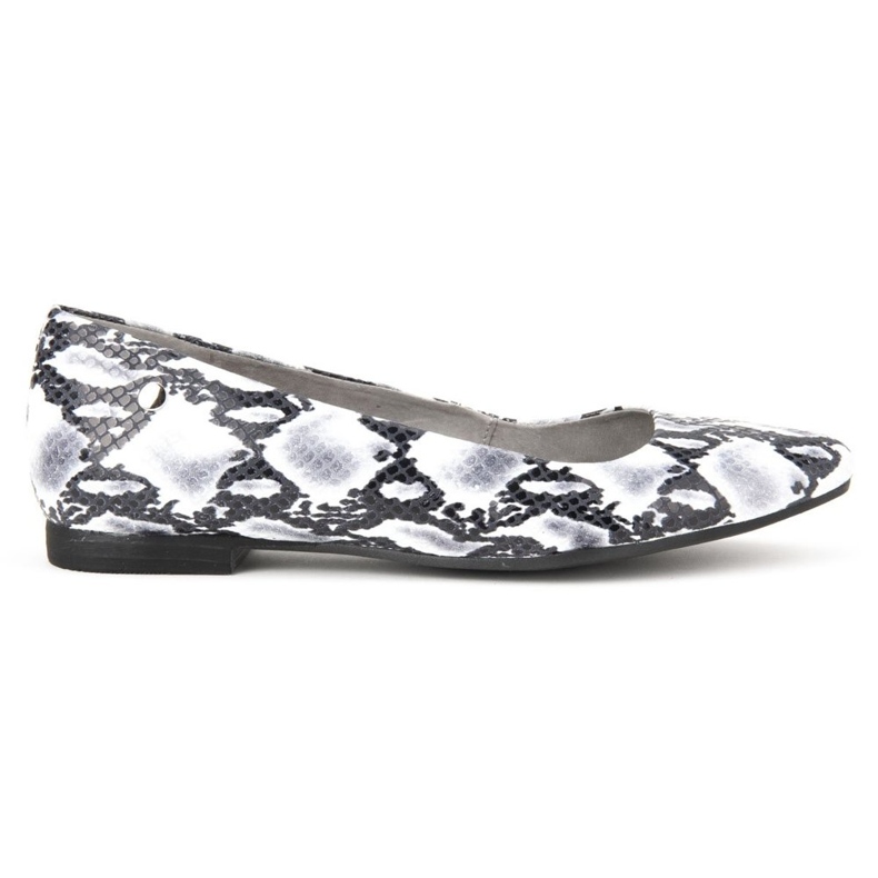 Boty Filippo 00873-62 / 00-5 Snake Black and White bílý šedá