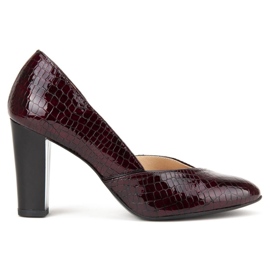 Lodičky Filippo F280 Bordo Crocodile červený