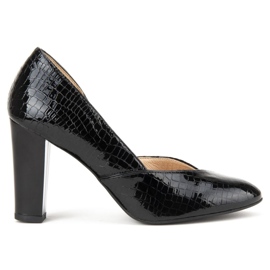 Černé lodičky Filippo F280 Crocodile černý