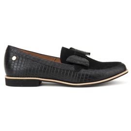 Filippo 04099-61 / 00-1 Black Crocodile Shoes černý
