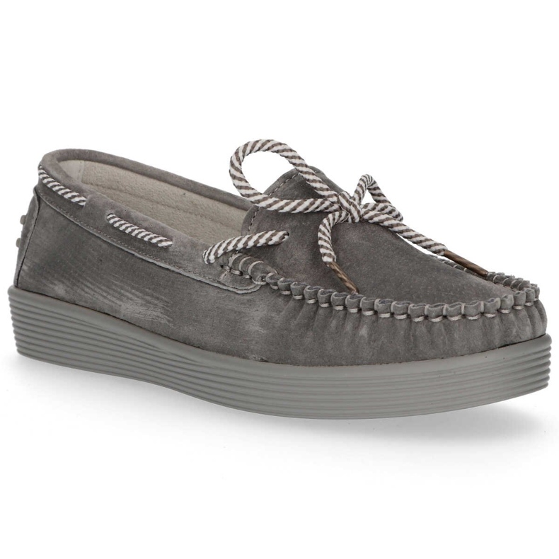 Kožené boty Filippo DP1200 / 20 Gr šedé šedá