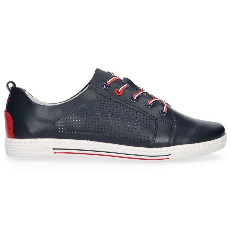 Kožené boty Filippo DP008 / 20 Nv tmavě modrá námořnická modrá