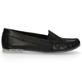 Mokasíny Filippo 10016 Tejus black + Black Snake černý