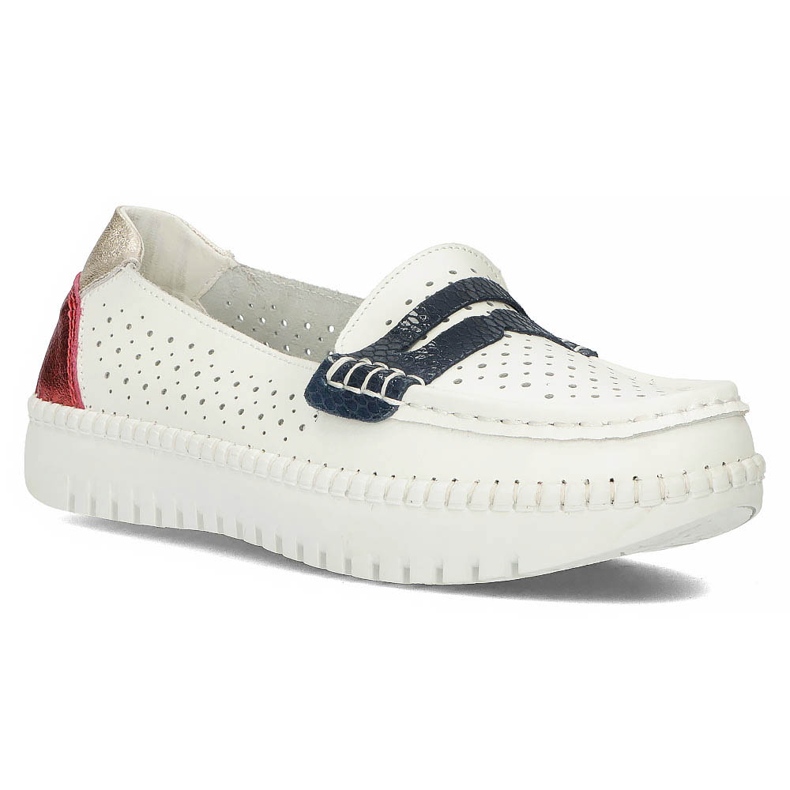 Kožené boty Filippo DP1413 / 20 Wh bílé bílý