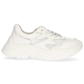 Kožené tenisky Filippo DP1410 / 20 Wh bílé bílý