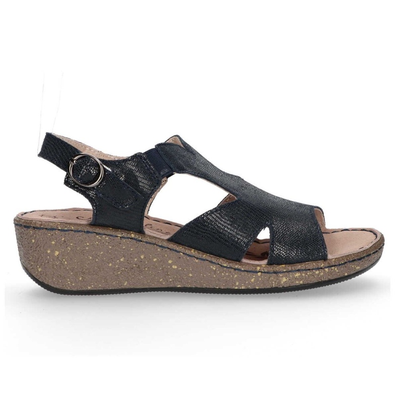 Kožené sandály Filippo DS097 / 18 Nv tmavě modrá námořnická modrá