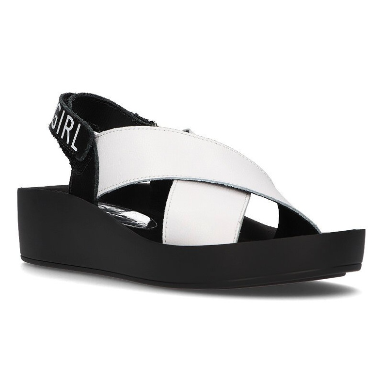 Kožené sandály Filippo DS2060 / 21 Wh bílé bílý