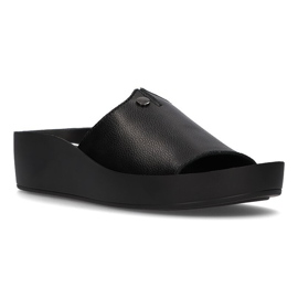 Kožené pantofle Filippo DK2059 / 21 Bk černé černý