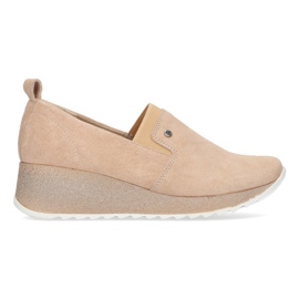 Kožené tenisky Filippo DP1500 / 21 Be beige béžový Kožené tenisky Filippo DP1500 / 21 Be beige béžový