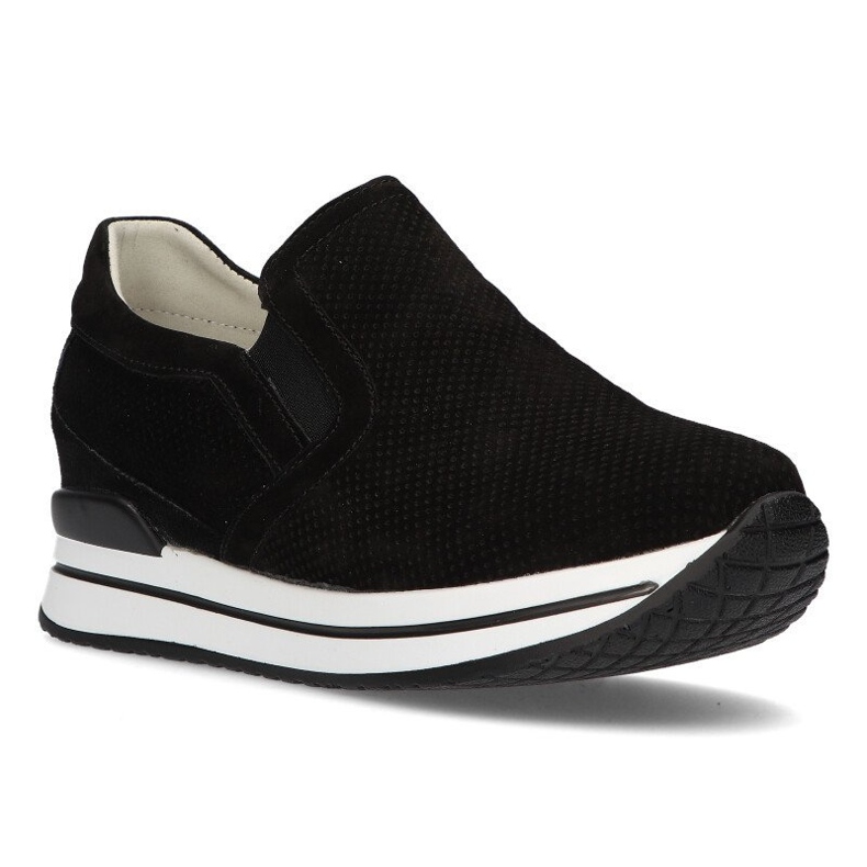 Kožené tenisky Filippo DP1512 / 21 Bk černé černá