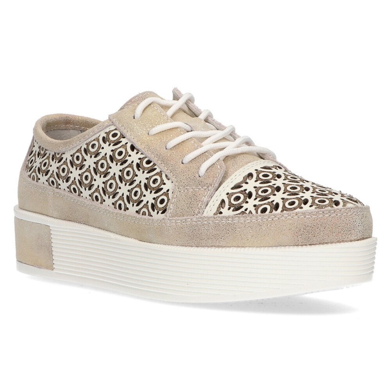 Kožené boty FILIPPO DP2026 / 21 Go zlaté zlatý Kožené boty FILIPPO DP2026 / 21 Go zlaté zlatý