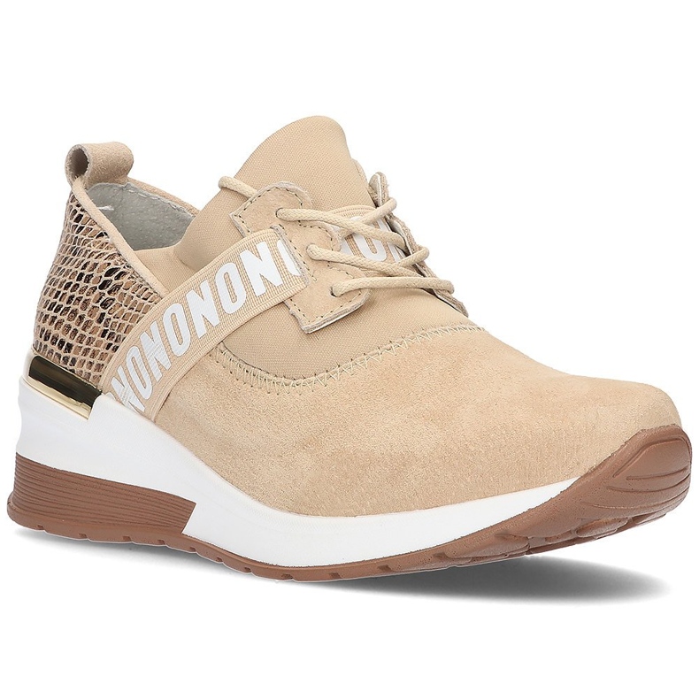 Kožené tenisky Filippo DP1388 / 21 Be beige béžový
