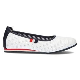 Kožené baleríny Filippo DP2171 / 21 Wh bílé bílý Kožené baleríny Filippo DP2171 / 21 Wh bílé bílý