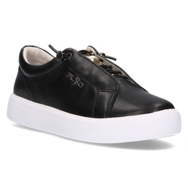 Kožené boty Filippo DP2041 / 21 Bk černé černý
