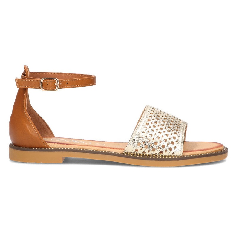 Hnědé sandály Filippo DS2102 / 21 Go Br hnědý zlatý Hnědé sandály Filippo DS2102 / 21 Go Br hnědý zlatý