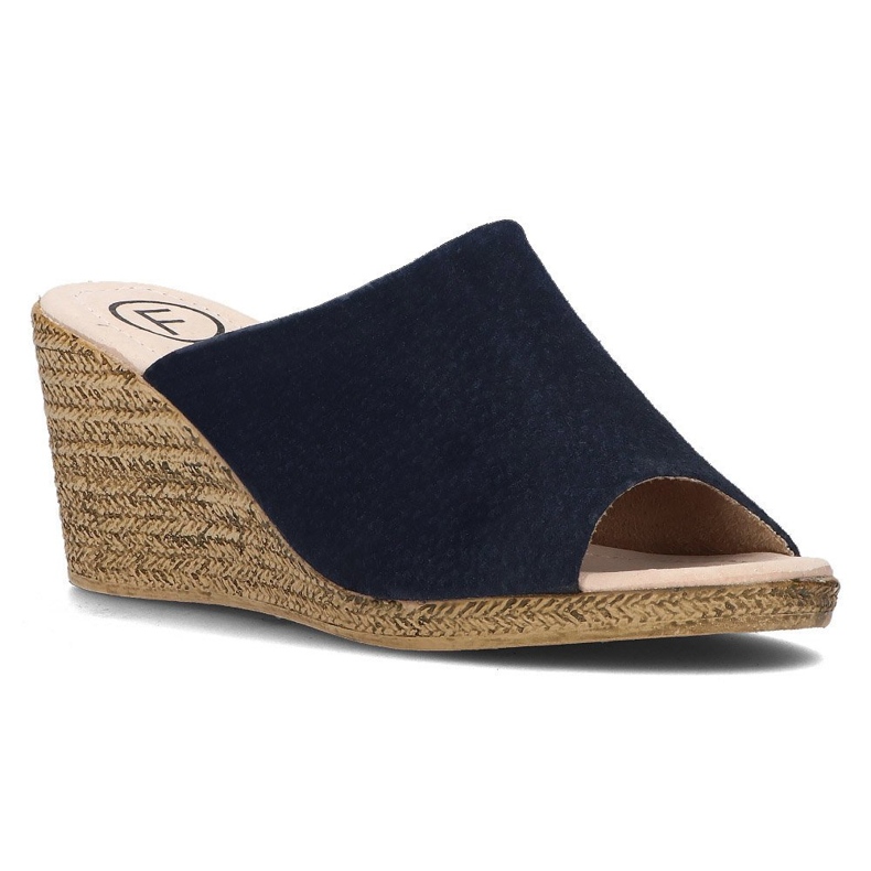 Kožené pantofle Filippo DK2143 / 21 Nv tmavě modrá námořnická modrá