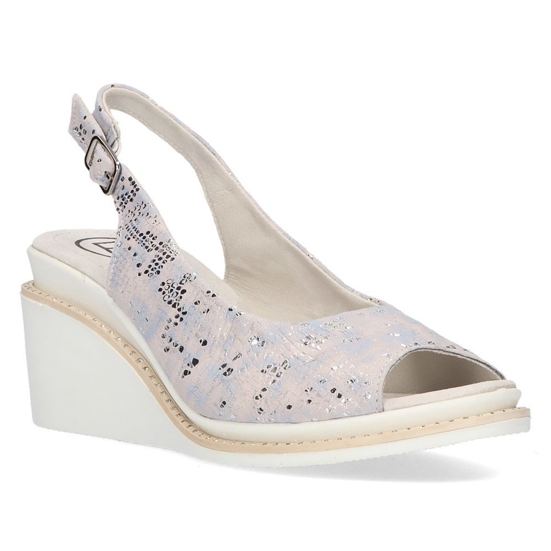 Kožené sandály Filippo DS2150 / 21 Si stříbrné stříbrný