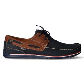 Loafers Filippo 1774 K Granat + Hnědý nubuk námořnická modř