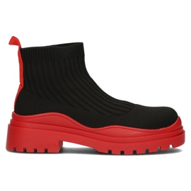 Červené boty Filippo 6850 černý červený