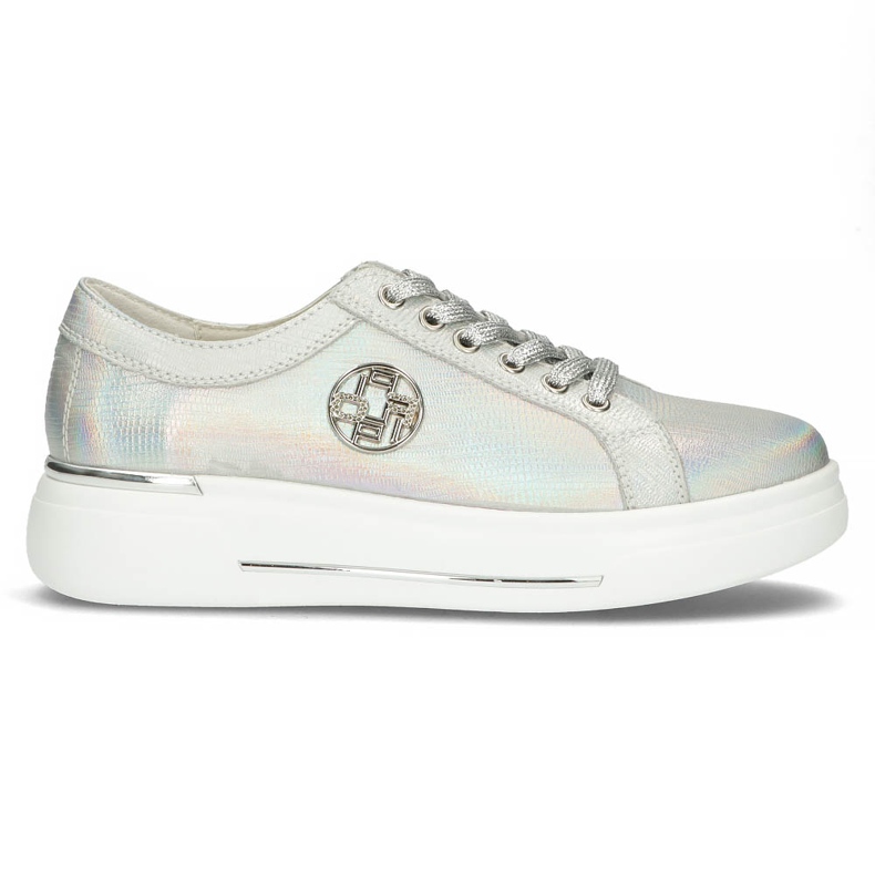 Kožené boty FILIPPO DP3506 / 22 Si stříbrná stříbrný