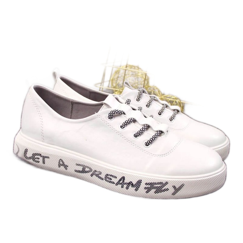 Sportovní tenisky na platformě S. Barski W OLI145 bílé bílý