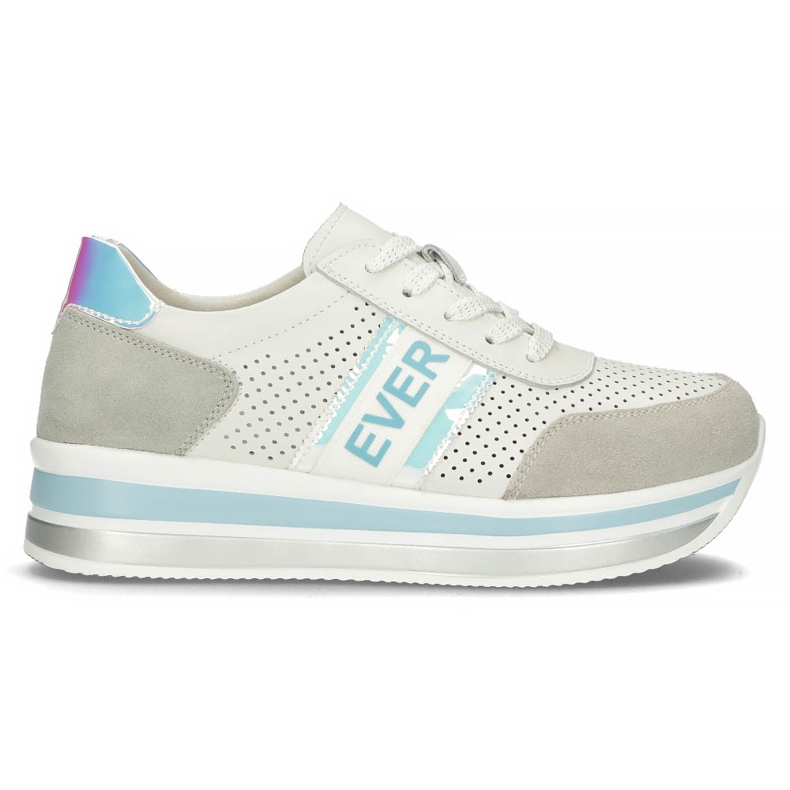 Kožené tenisky Filippo DP1414 / 22 Bl modré bílý modrý šedá