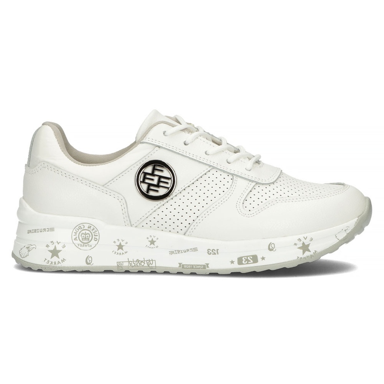 Kožené tenisky Filippo DP3542 / 22 Wh bílé bílý