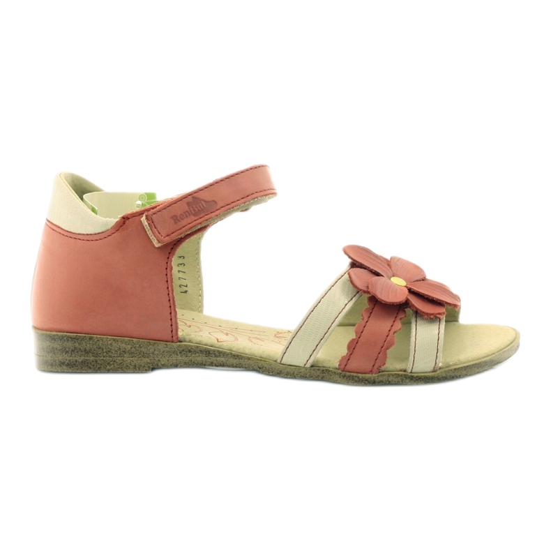 Dívčí sandály Ren But malinový květ červené vícebarevný Dívčí sandály Ren But malinový květ červené vícebarevný