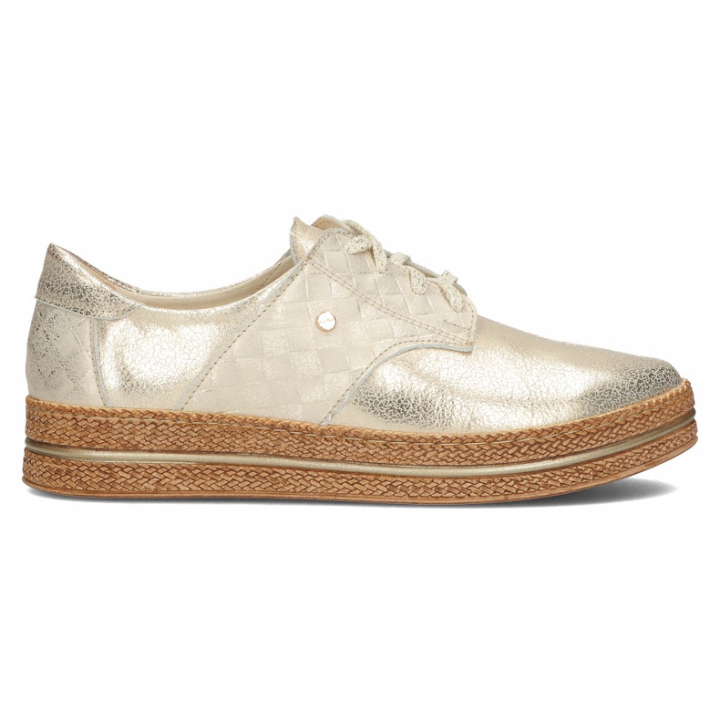 Kožené boty Filippo 10123 zlatá zlatý