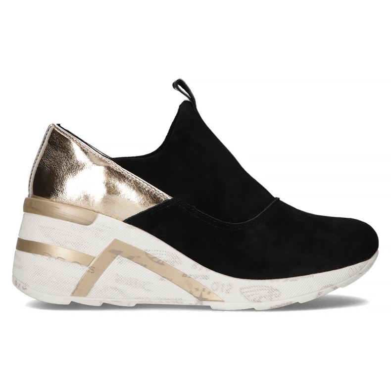 Kožené tenisky Filippo DP3652 / 22 Bk černé černá zlatý