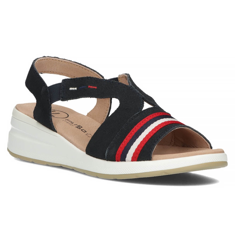 Kožené sandály Filippo DS3500 / 22 Nv tmavě modrá námořnická modrá