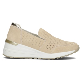 Kožené boty Filippo DP3537 / 22 Be beige béžový