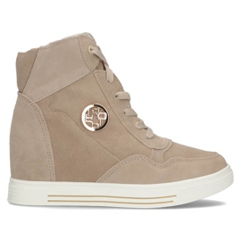 Kožené tenisky Filippo DBT3552 / 22 Be beige béžový