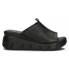 Kožené pantofle Filippo DK3594 / 22 Bk černé černý