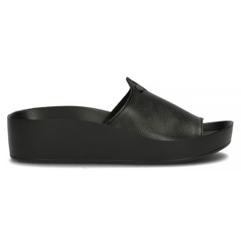 Kožené pantofle Filippo DK2059 / 22 Bk černé černý
