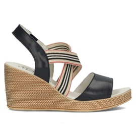 Kožené sandály Filippo DS3520 / 22 Nv tmavě modrá námořnická modrá