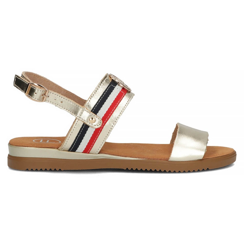 Kožené sandály Filippo DS3603 / 22 Go golden zlatý