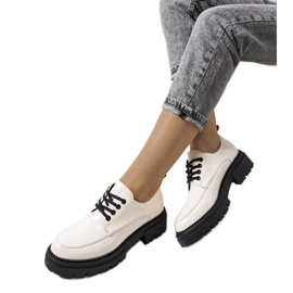 Béžové kalhoty s traktorovou podrážkou Noralie béžový